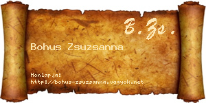 Bohus Zsuzsanna névjegykártya